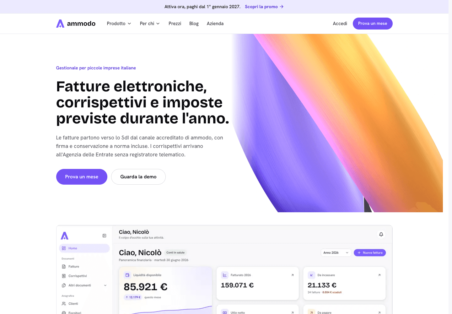 Anteprima del sito ammodo